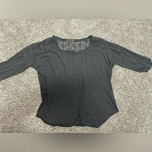 Elegant Black Lace Women's Top